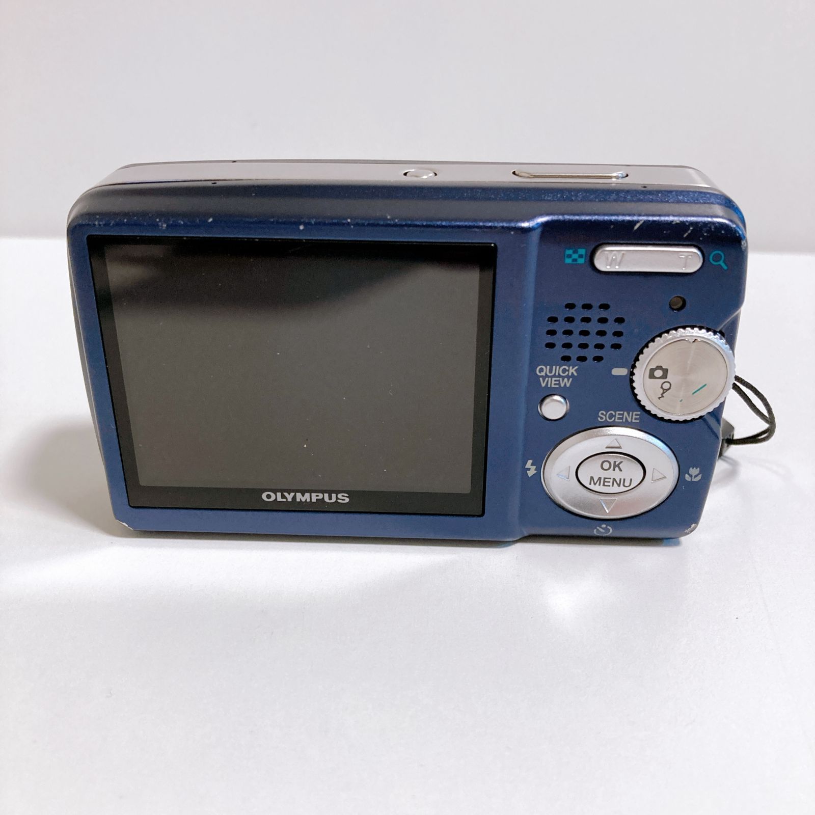 OLYMPUS μ-40 DIGITAL ネイビー カメラ コンデジ 充電器ないため動作 