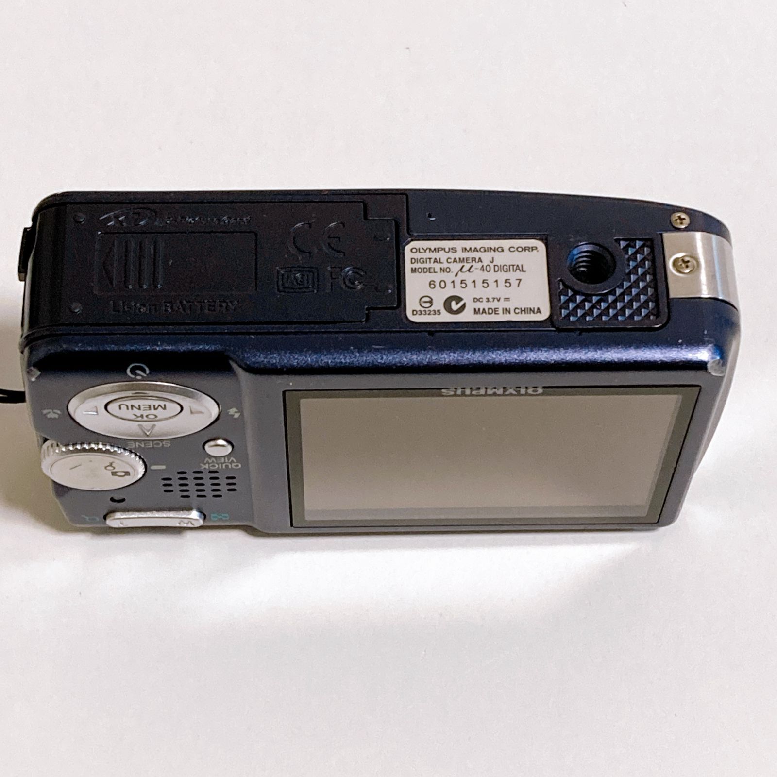 OLYMPUS μ-40 DIGITAL ネイビー カメラ コンデジ 充電器ないため動作 