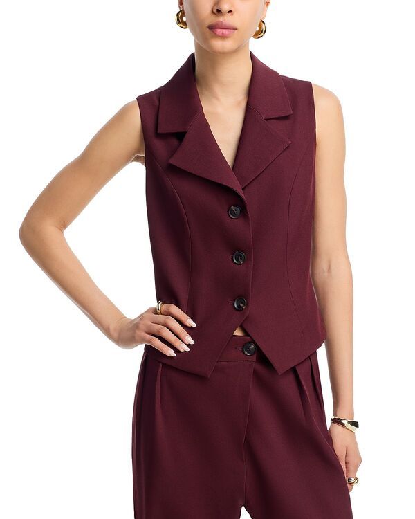 アクア レディース アウター ベスト AQUA Suit Vest Exclusive Mahogany