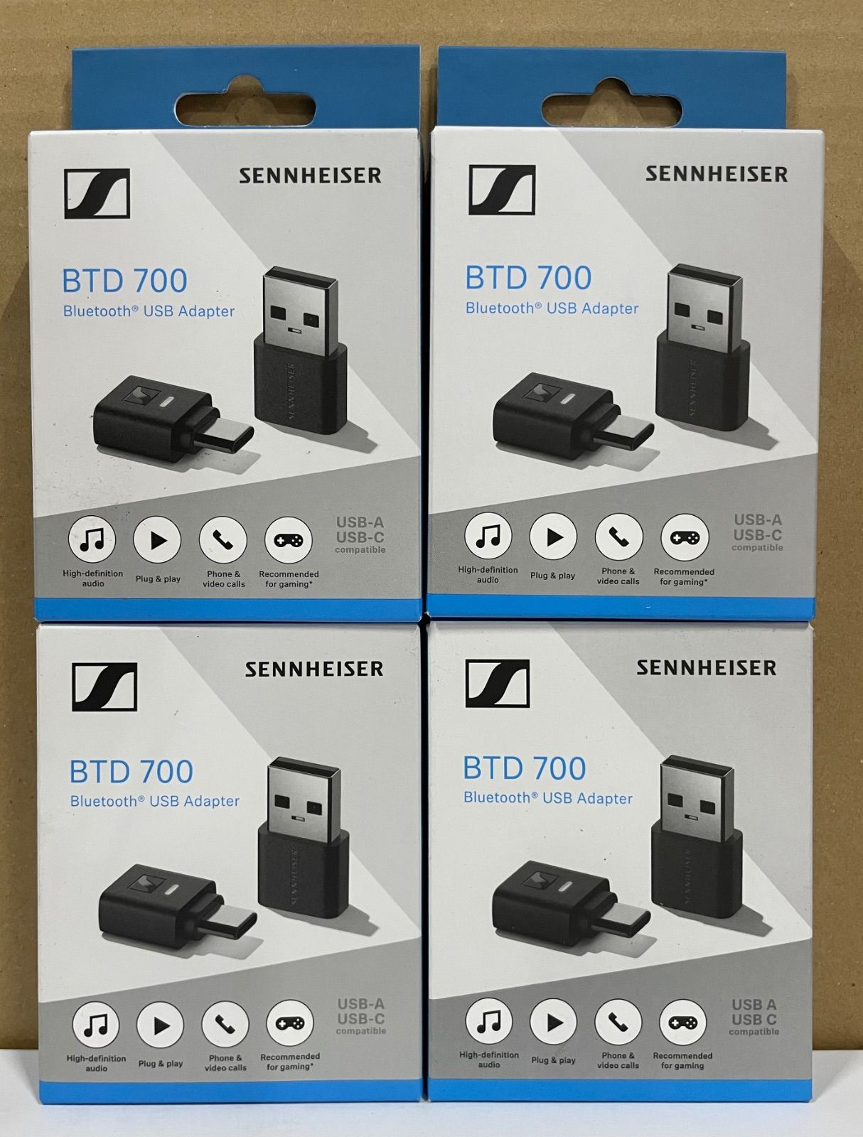 【新品未開封】4個セット ゼンハイザー Sennheiser BTD 700 Bluetooth USB Adapter アダプター ブラック