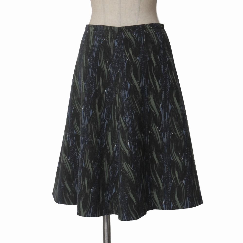美品】PRADA プラダ ウール フレア スカート38 S イタリア製 美品