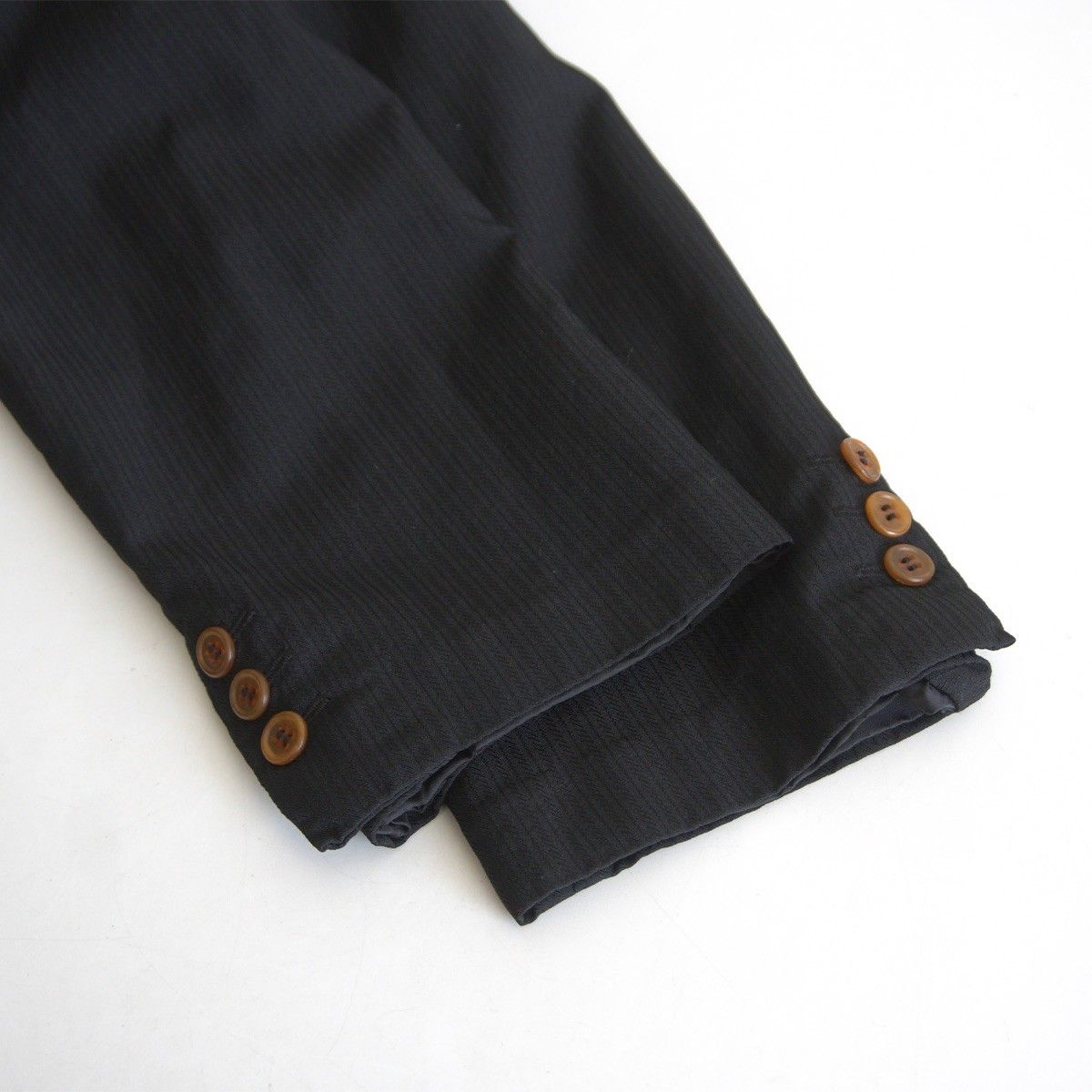 美品】 COMME des GARCONS 【丸襟 コート】S 製品染めブラック