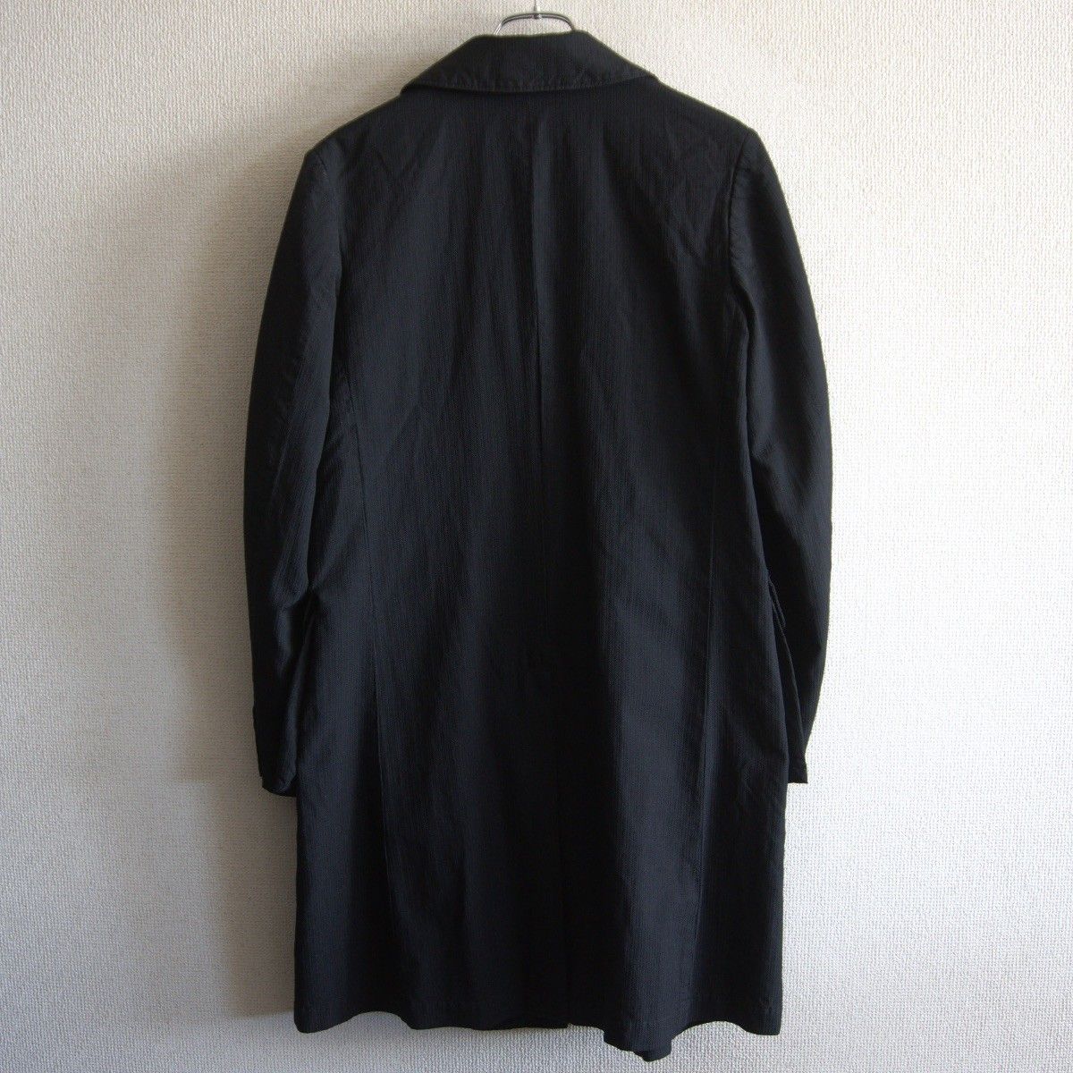 美品】 COMME des GARCONS 【丸襟 コート】S 製品染めブラック