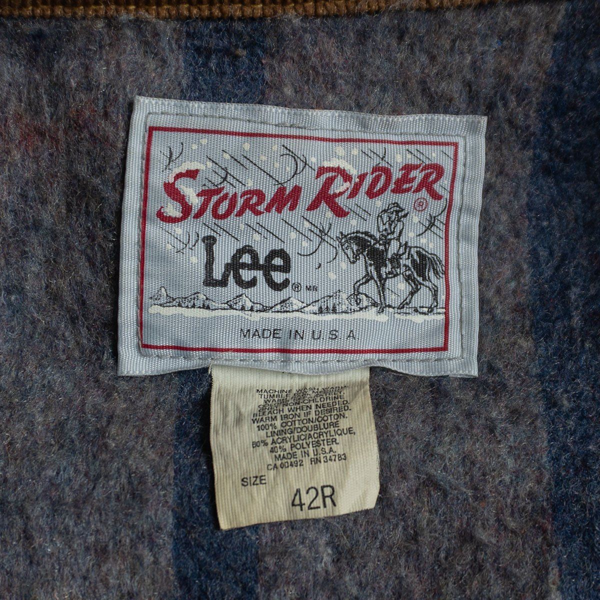 雰囲気抜群ビッグサイズ】LEE 【80s STORM RIDER】42R 80年代 ストーム 