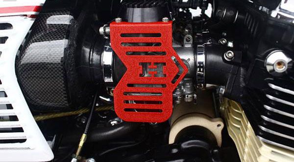 バイク HONDA CBX400F(Hマーク) ロゴ入り チヂミ塗装キャブサイド