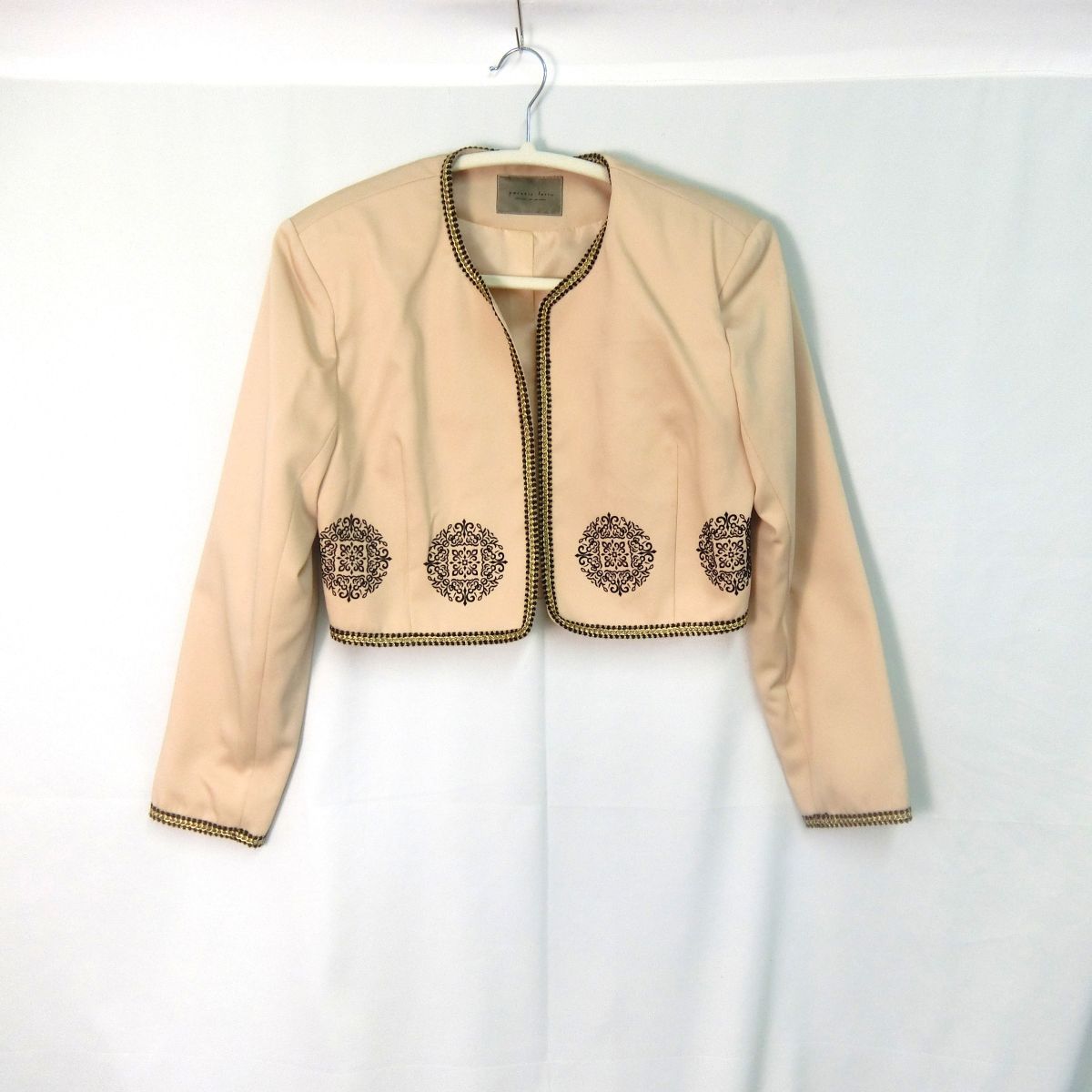 FACETASM ノーカラージャケット Mサイズ FACETASM ファセッタズム レディース ノーカラージャケット 刺しゅう