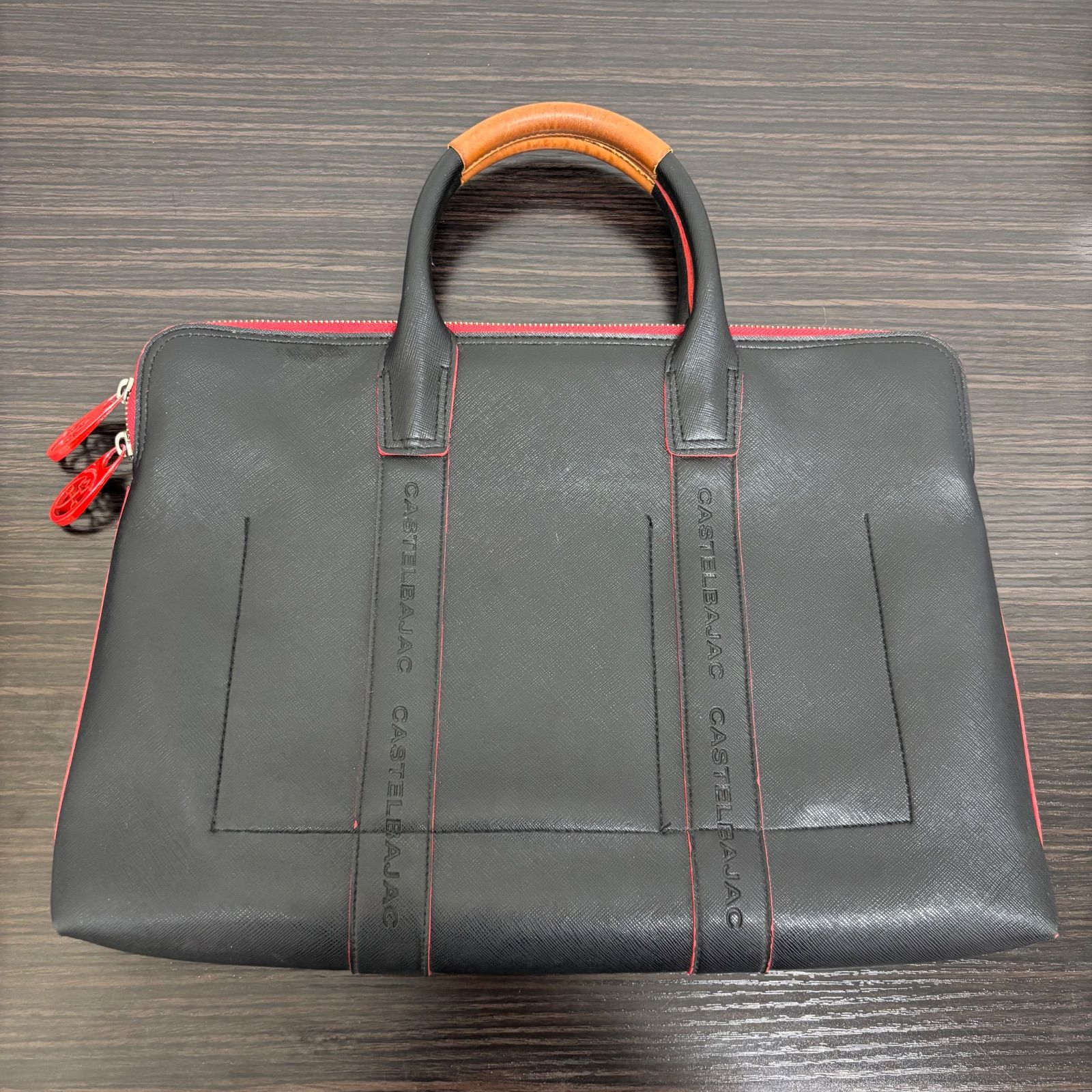 r)CASTELBAJAC カステルバジャック ビジネスバッグ レザー ブラック 