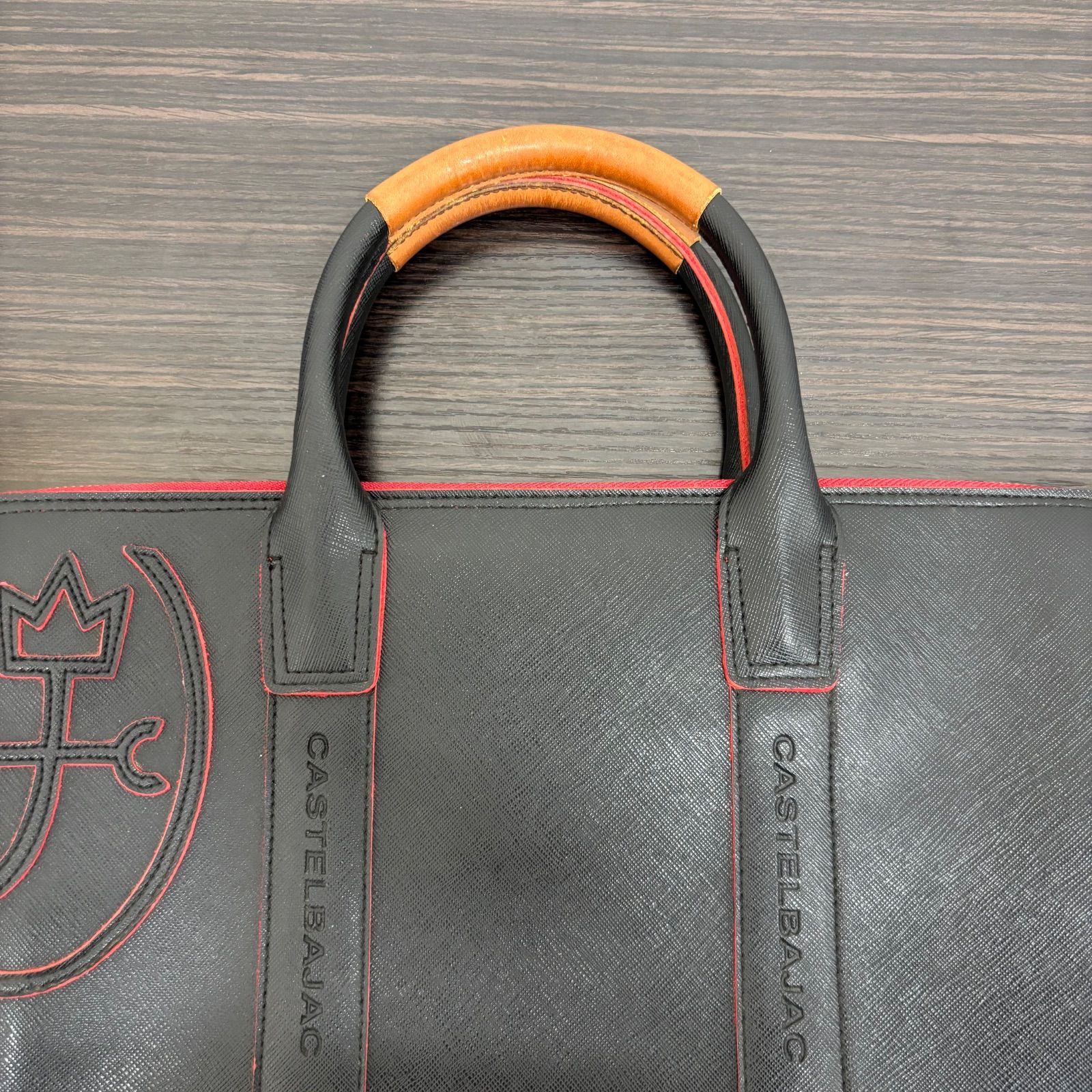 r)CASTELBAJAC カステルバジャック ビジネスバッグ レザー ブラック 