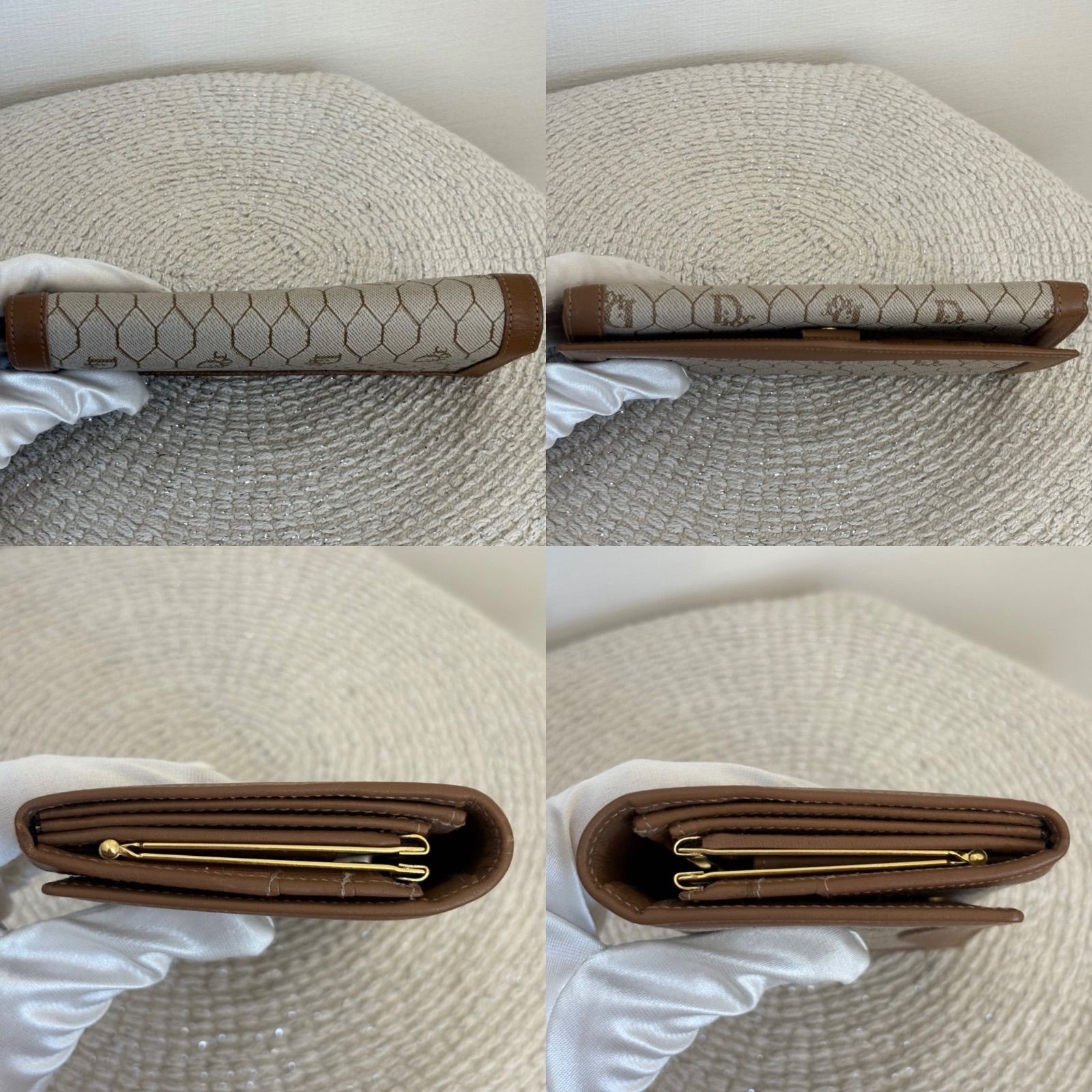クリスチャンディオール がま口 ハニカム柄 ヴィンテージ PVC レザー