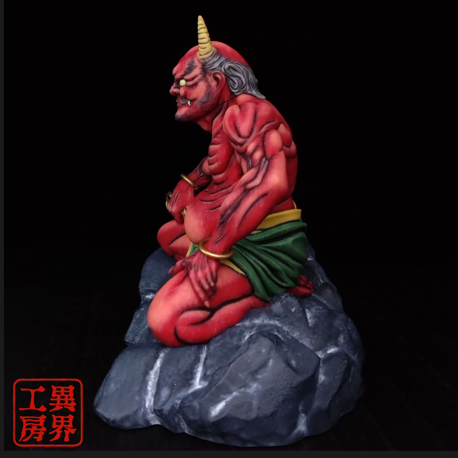 イベント限定】葛飾北斎画 鬼大師 経年彩色 浮世絵立体置物 - メルカリ