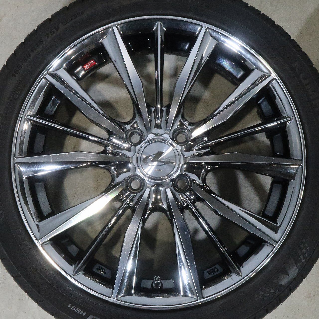 軽自動車に 4本 weds レオニス VX 16インチ 5J+45 4H PCD100 ラジアル 