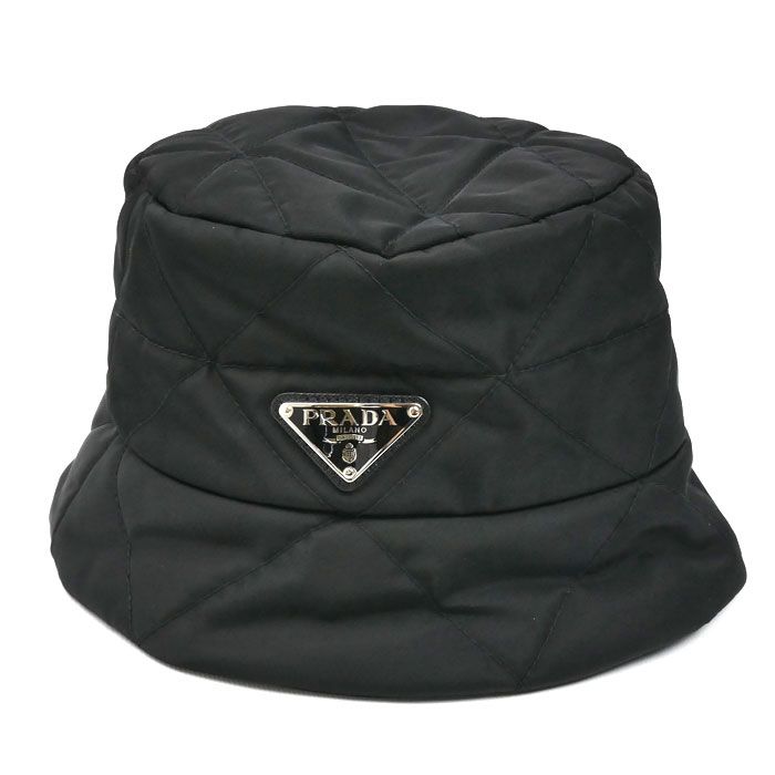 PRADA プラダ トライアングルロゴ バケットハット ハット ブラック