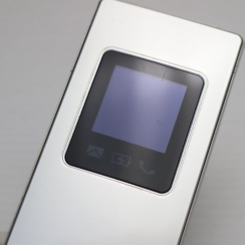 美品 505SH かんたん携帯9 シルバー 白ロム ガラケー SOFTBANK SHARP