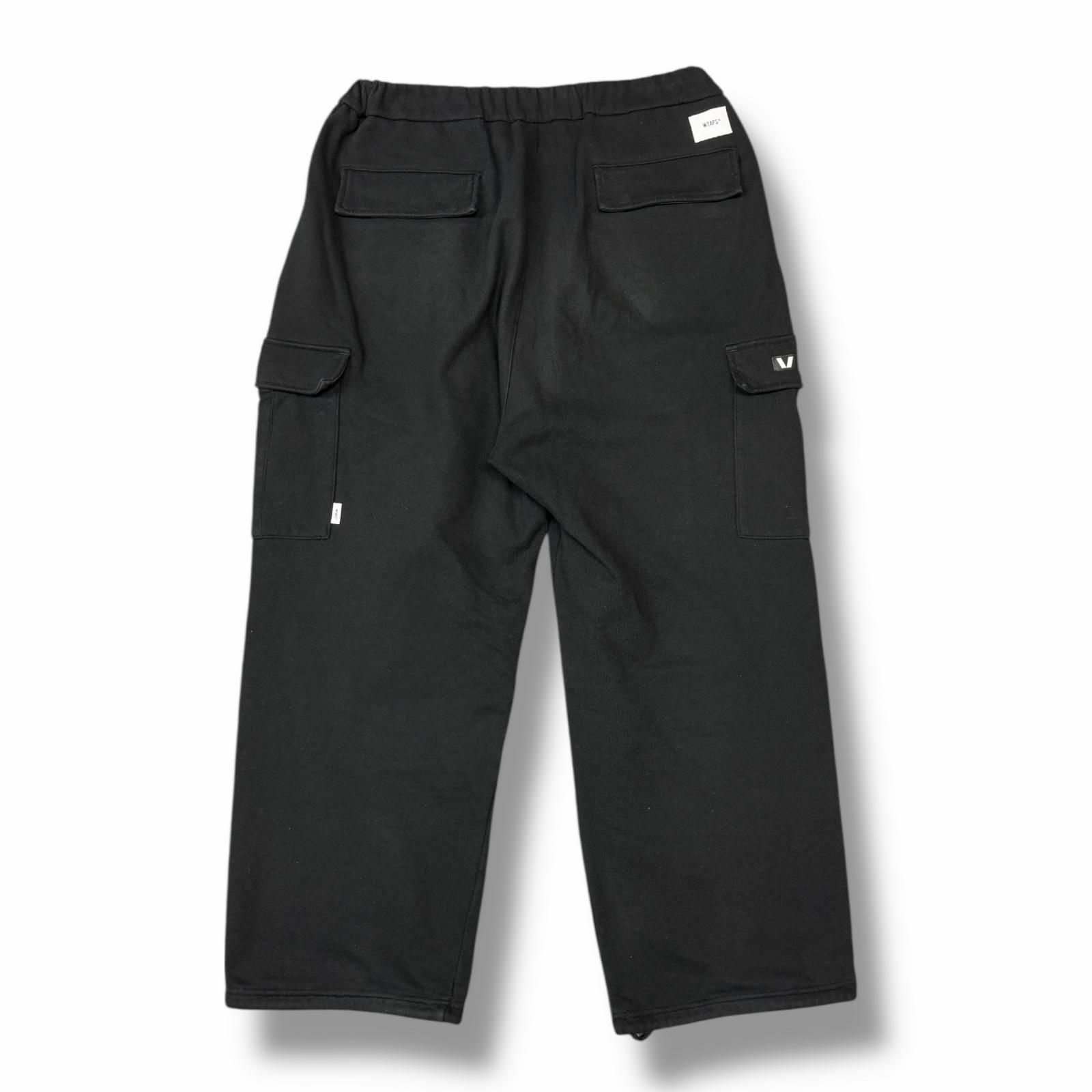 参考上代37400円 WTAPS 25AW LEZ / 6PTROUSERS / COTTON スウェットイージーカーゴパンツ ダブルタップス 252SPDT-CSM03 ブラック 4 （11018M） 参考上代37400円 WTAPS 25AW LEZ / 6PTROUSERS / COTTON スウェット