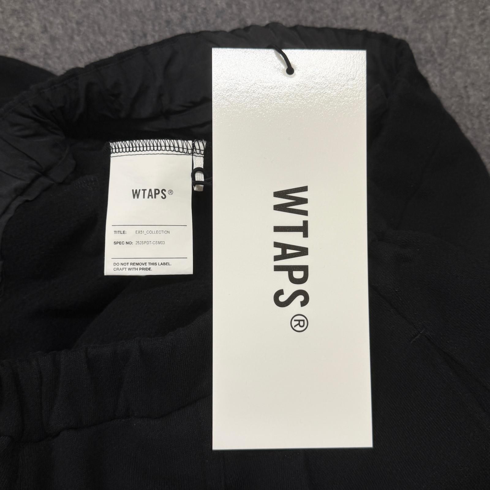 参考上代37400円 WTAPS 25AW LEZ / 6PTROUSERS / COTTON スウェットイージーカーゴパンツ ダブルタップス 252SPDT-CSM03 ブラック 4 （11018M） 参考上代37400円 WTAPS 25AW LEZ / 6PTROUSERS / COTTON スウェット
