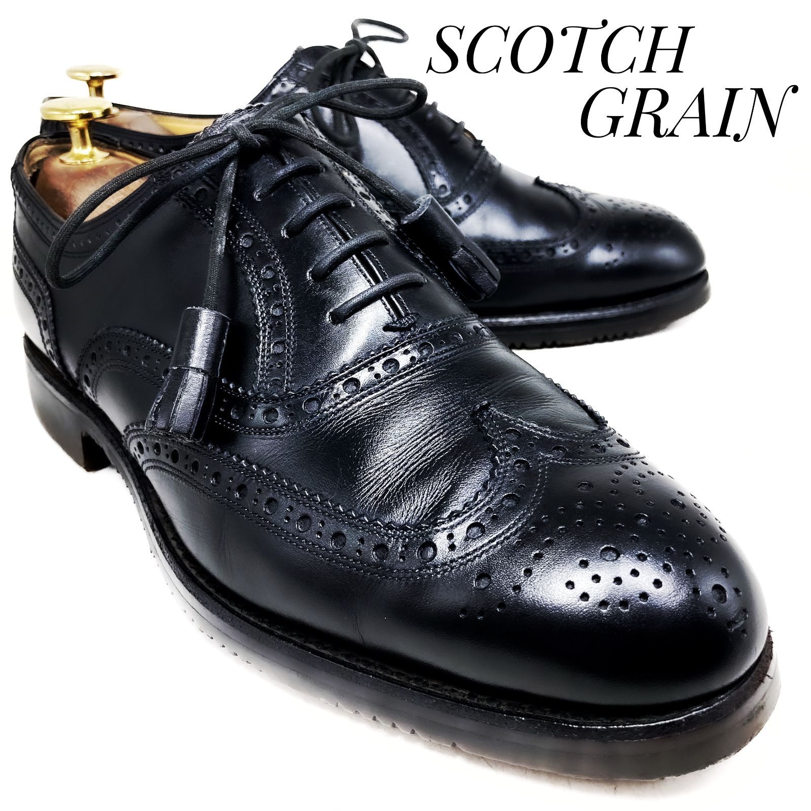 SCOTCH GRAIN スコッチグレイン ウィングチップ フルブローグ タッセル 