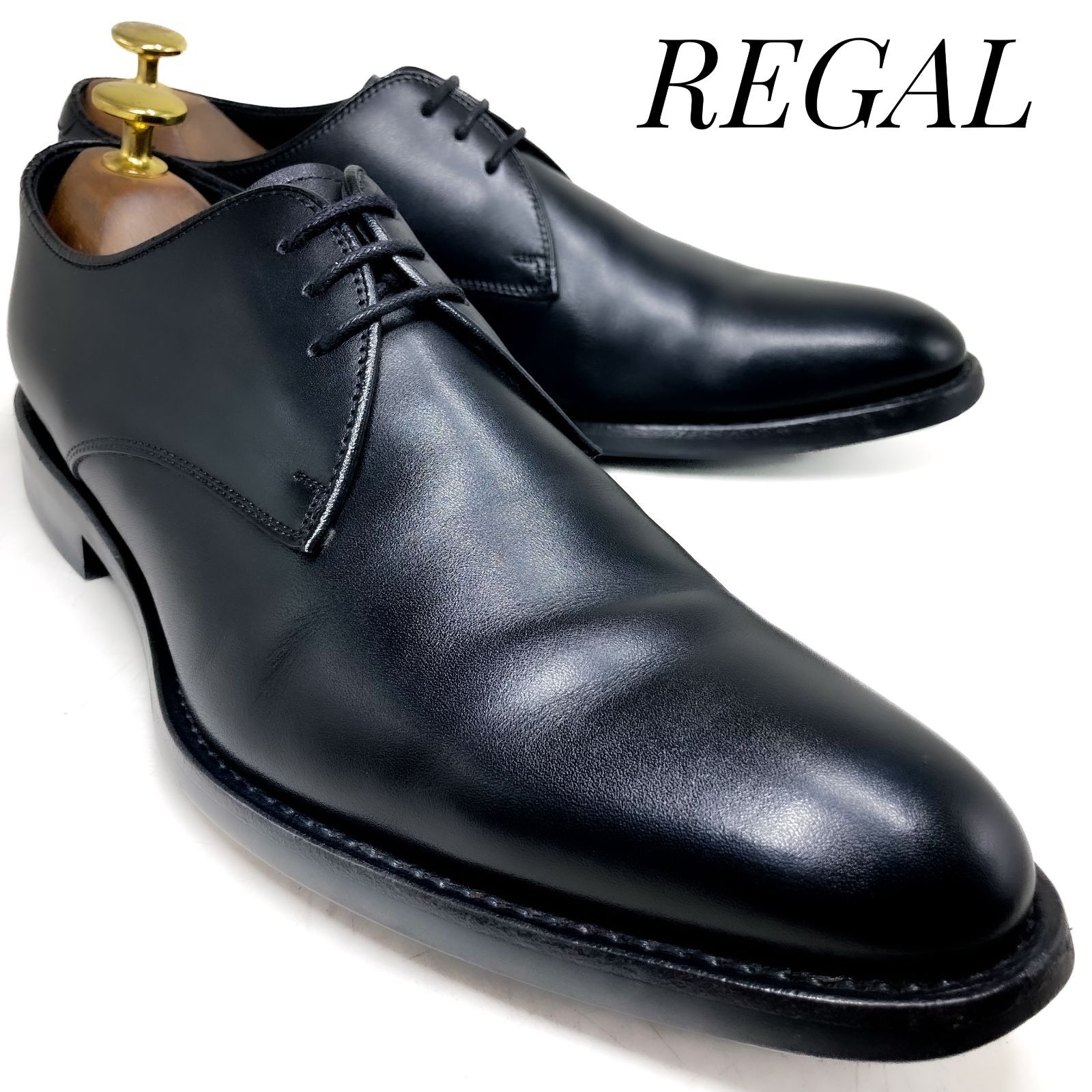 REGAL リーガル プレーントゥ 605R 黒 ブラック 24.5cm 革靴 ビジネス 
