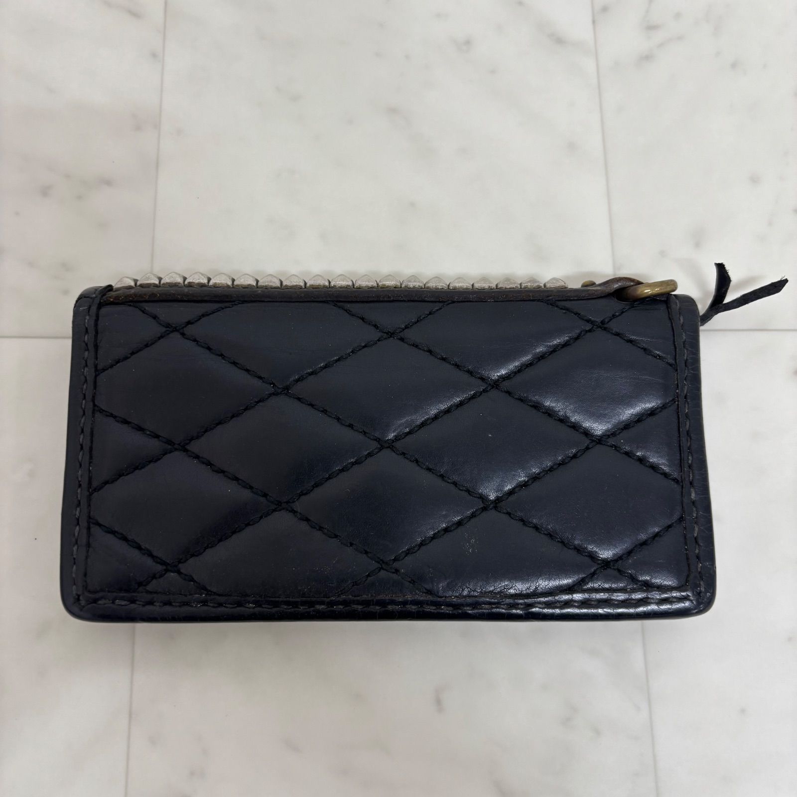 CALEE キャリー キルティングレザーウォレット 長財布 ブラック 