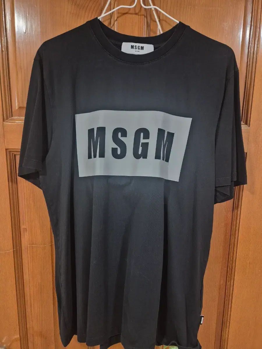 新品 MSGM メンズ M ブラック 黒 半袖 ボックスロゴTシャツ ブランド MSGM