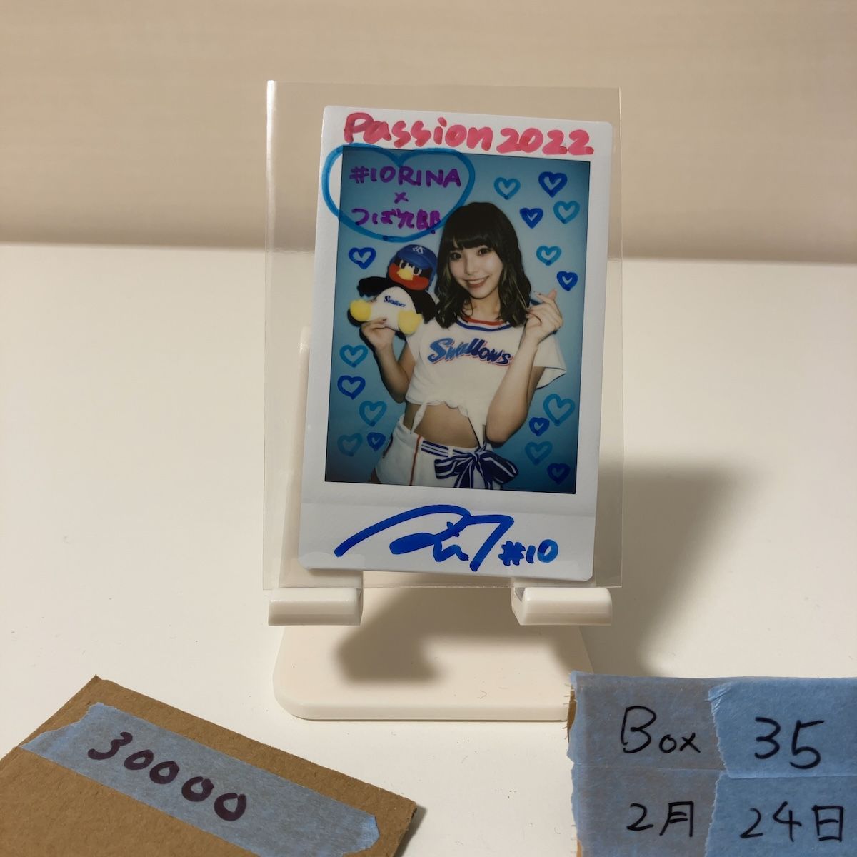2022 BBM リナ 6/10 直筆サインカード 東京ヤクルトスワローズ公式ダンスチーム チア チェキ カード メッセージ one of one