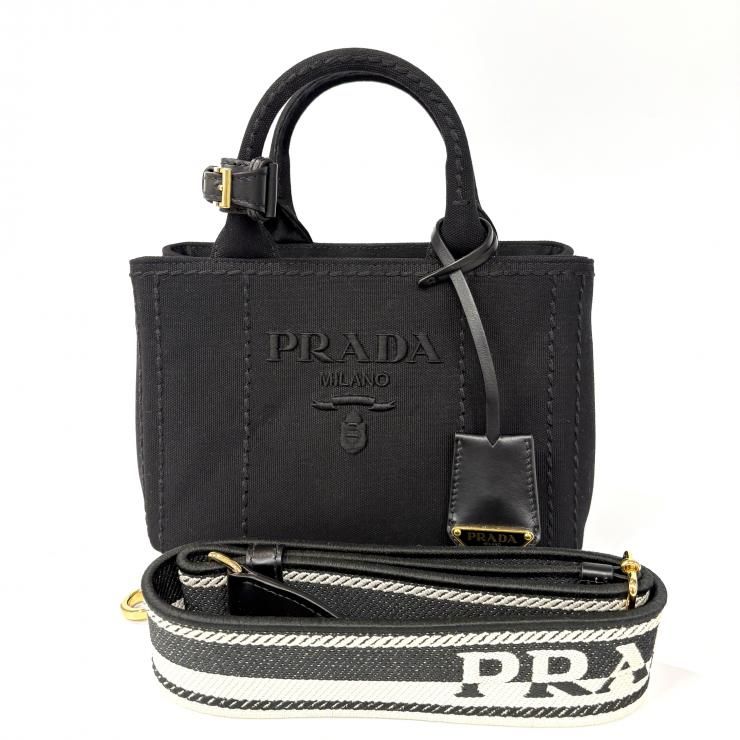 PRADA カナパ CANAPA RICAMO 1BA038 コットンキャンバス ミニ 