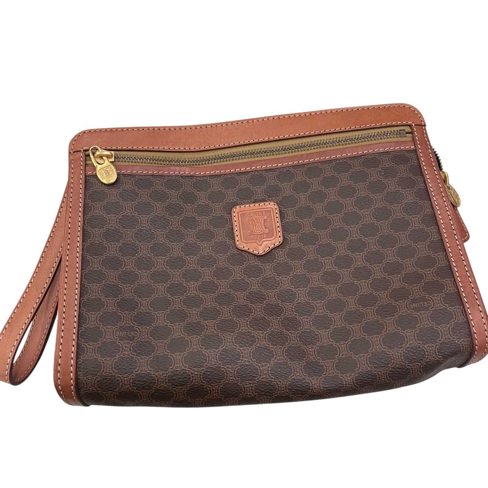 美品✨CELINE セリーヌ マカダム柄 クラッチバッグ トリンオフ VINTAGE
