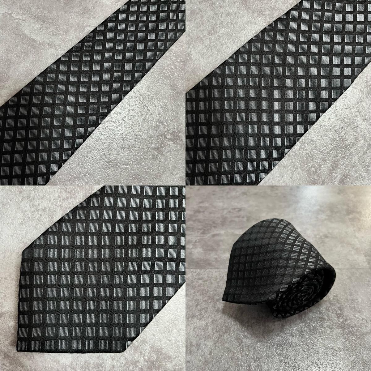 LOUIS VUITTON】ルイ・ヴィトン チェック柄ネクタイ シルク100% メンズ