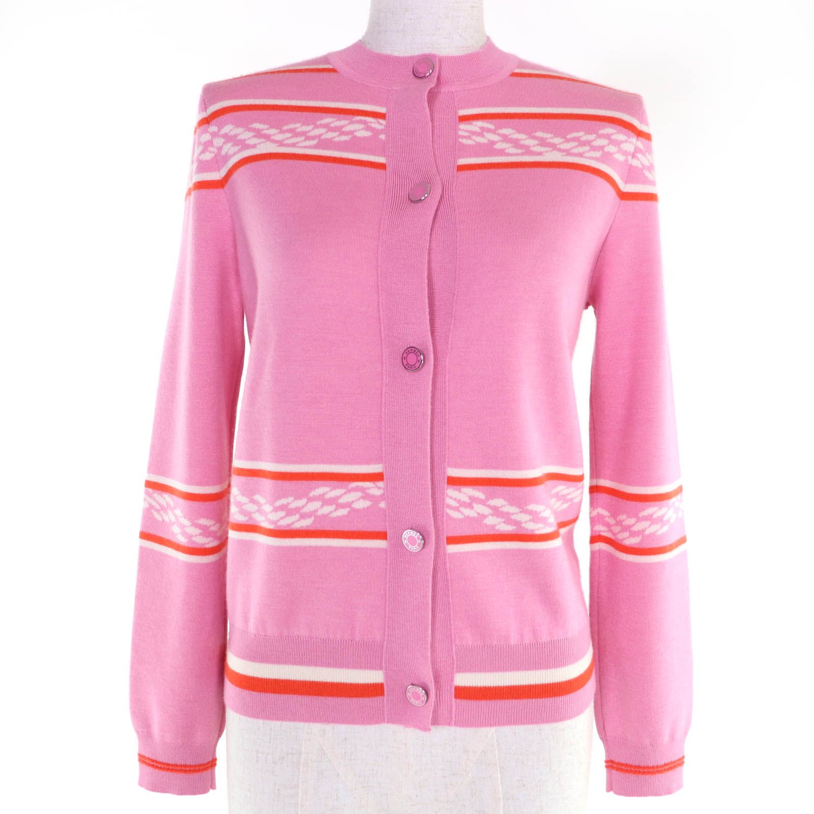 極美品☆HERMES エルメス 23SS カシミヤ シルク カヌーチェーン 極美品☆HERMES エルメス 23SS カシミヤ シルク カヌーチェーン