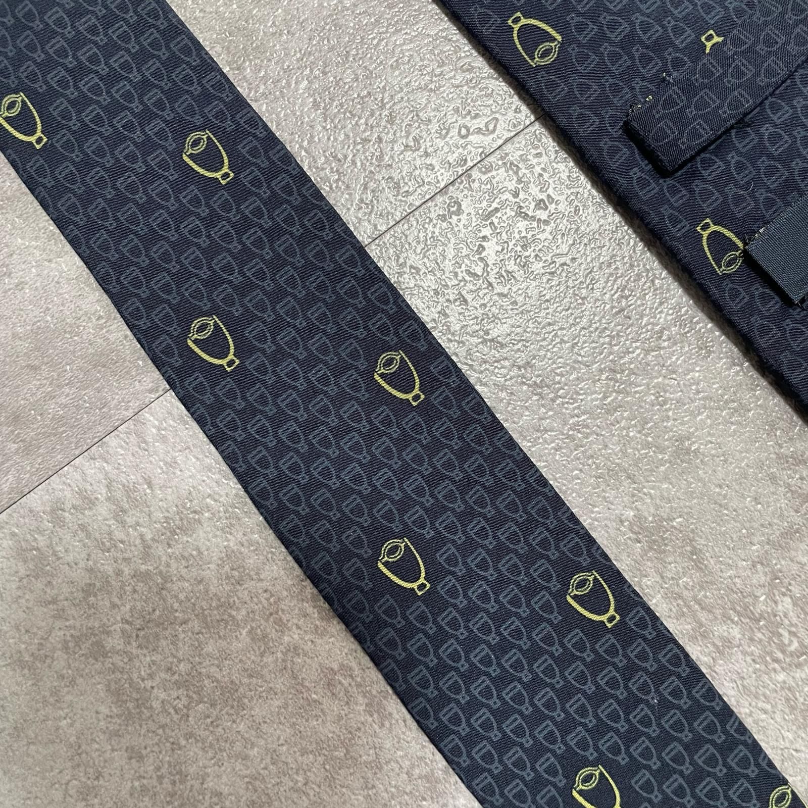 GUCCI】グッチ ロゴ入り小紋柄ネクタイ シルク100% メンズ イタリア製