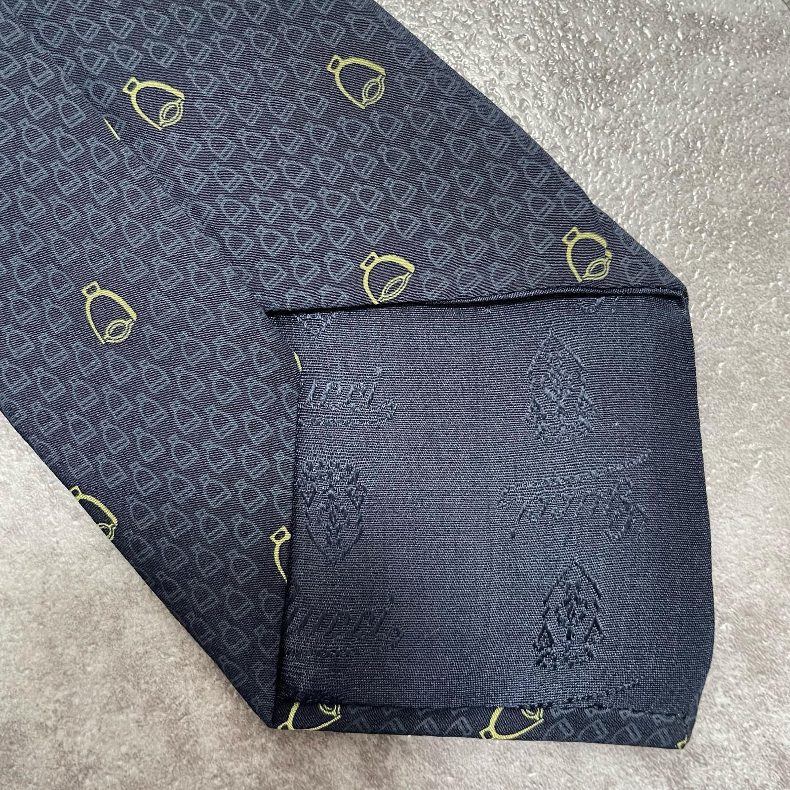 GUCCI】グッチ ロゴ入り小紋柄ネクタイ シルク100% メンズ イタリア製