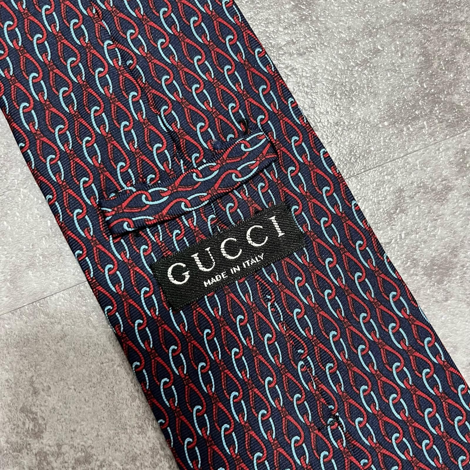 GUCCI 総柄 ネイビー シルク100% メンズ ネクタイ 7360 GUCCI(グッチ GUCCI 総柄 ネイビー シルク100% メンズ ネクタイ 7360 GUCCI(グッチ