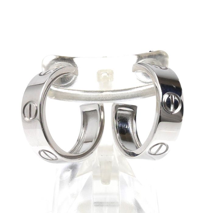 CARTIER カルティエ K18WG ホワイトゴールド ラブ ピアス 10.5g 