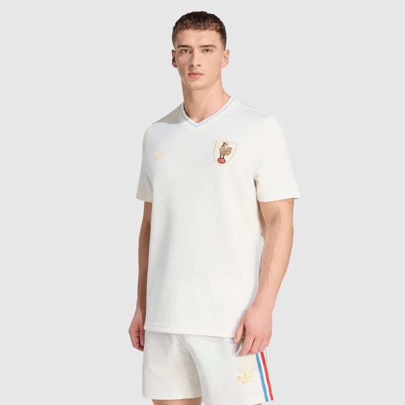 【送料無料・匿名配送】adidas アディダス フランス代表 120周年記念 公式 プレマッチ シャツ オフホワイト 新品 正規品 18,235円