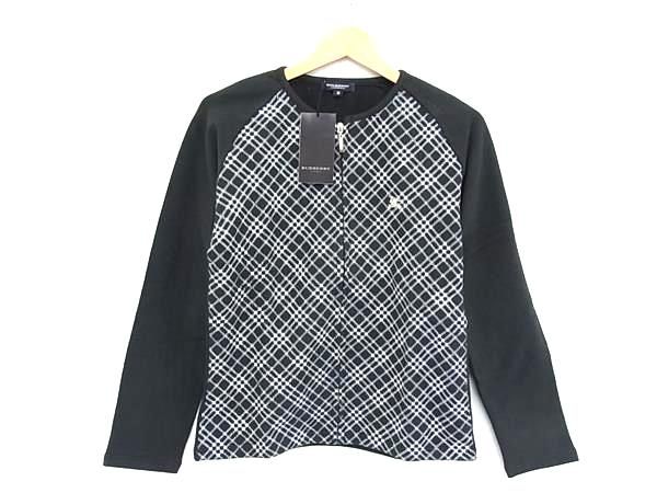 ■新品同様■ BURBERRY バーバリー コットン×スパンデックス チェック柄 アウター 上着 表記サイズ M 洋服 ブラック系 BP7854 □新品同様□ BURBERRY バーバリー コットン×スパンデックス チェック