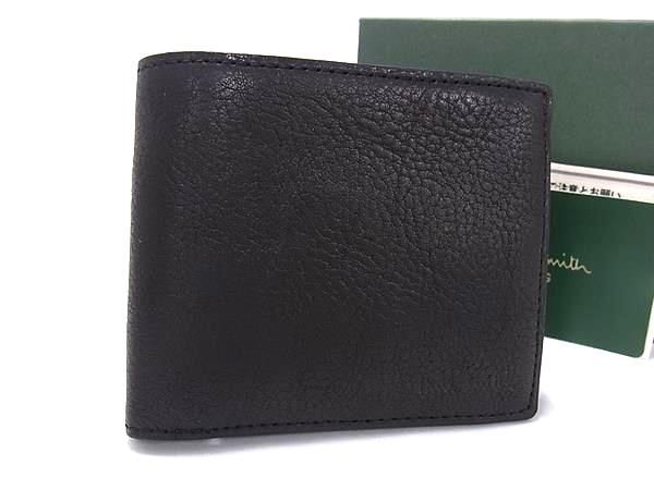 ■美品■ Paul Smith ポールスミス レザー 二つ折り 財布 ウォレット 札入れ 小銭入れ メンズ ブラック系 BN8987 □美品□ Paul Smith ポールスミス レザー 二つ折り 財布 ウォレット