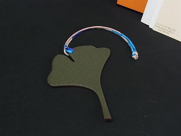 □新品□未使用□ HERMES エルメス プティアッシュ レザー イチョウ