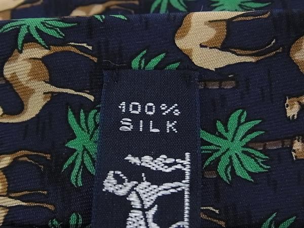 ■新品■未使用■ HERMES エルメス シルク100% ラクダ柄 ネクタイ ビジネス 紳士 メンズ ネイビー系×マルチカラー FQ5989 HERMES - □新品□未使用□ HERMES エルメス シルク100% ラクダ柄
