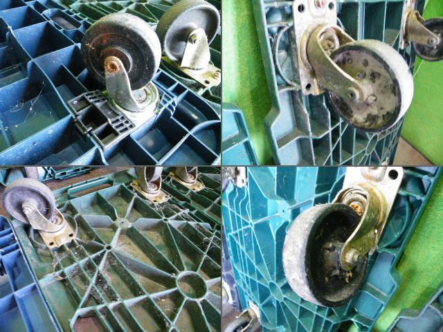 KAWAJUN/カワジュン】平台車 8台セット（キズ・汚れあり）□4輪 