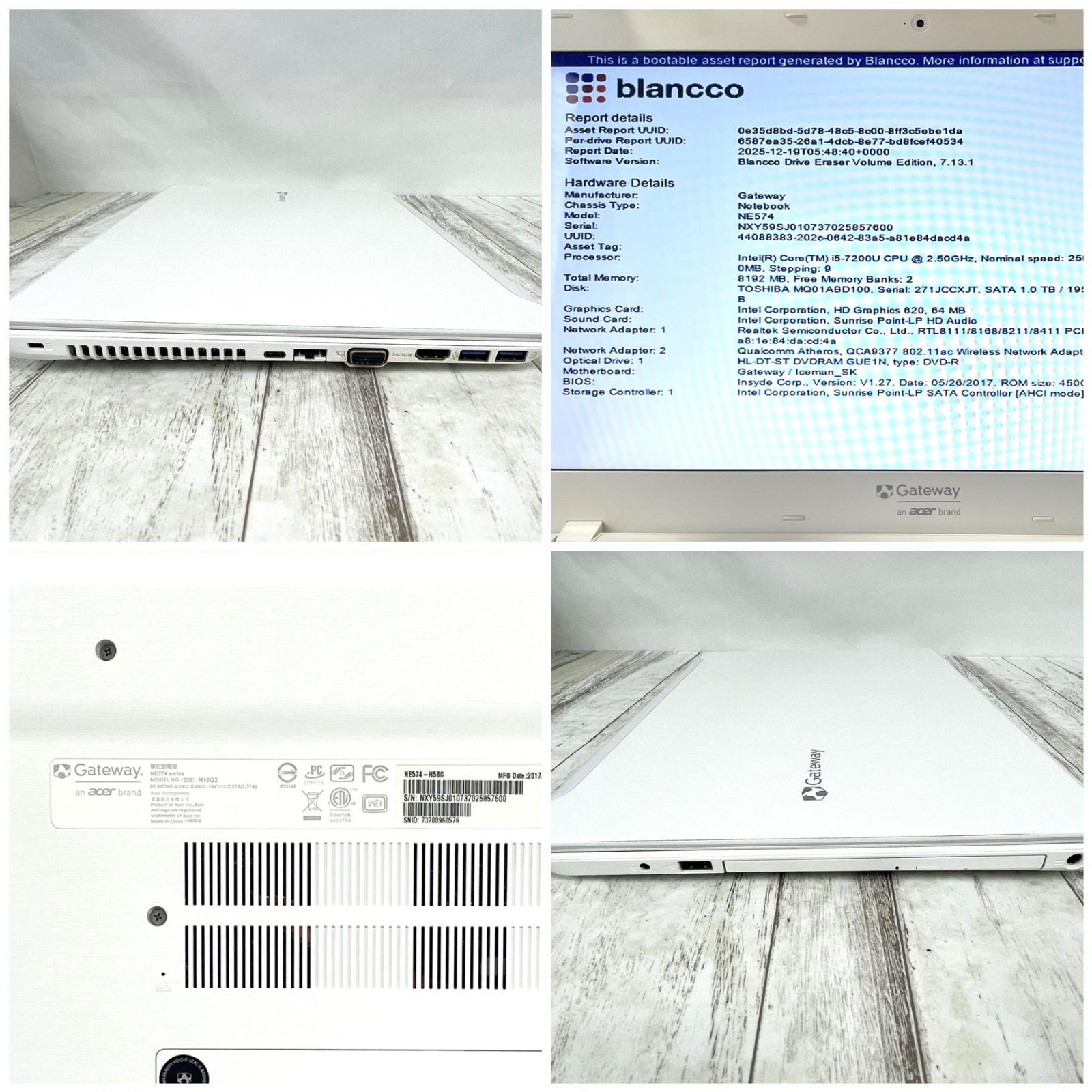 Gateway NE574-H58G 第7世代i5 1TB HDD搭載ノートPC - メルカリ