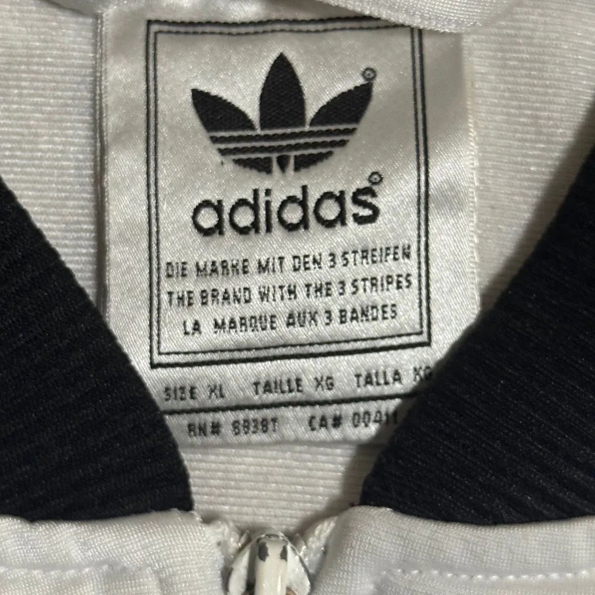 adidas】トラックジャケット ジャージ 白黒 3ライン アディダス 
