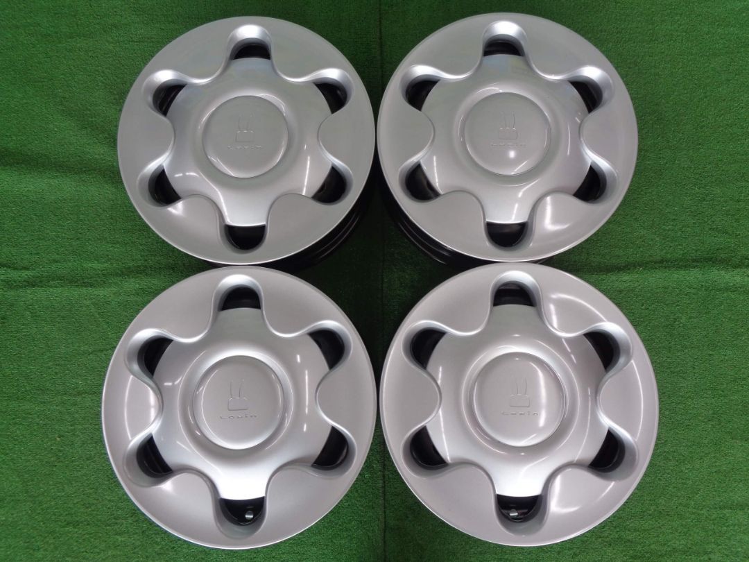 スズキ ラパン 純正 鉄ホイール 中古 4本セット 鉄チン 4.5J-14 4H100