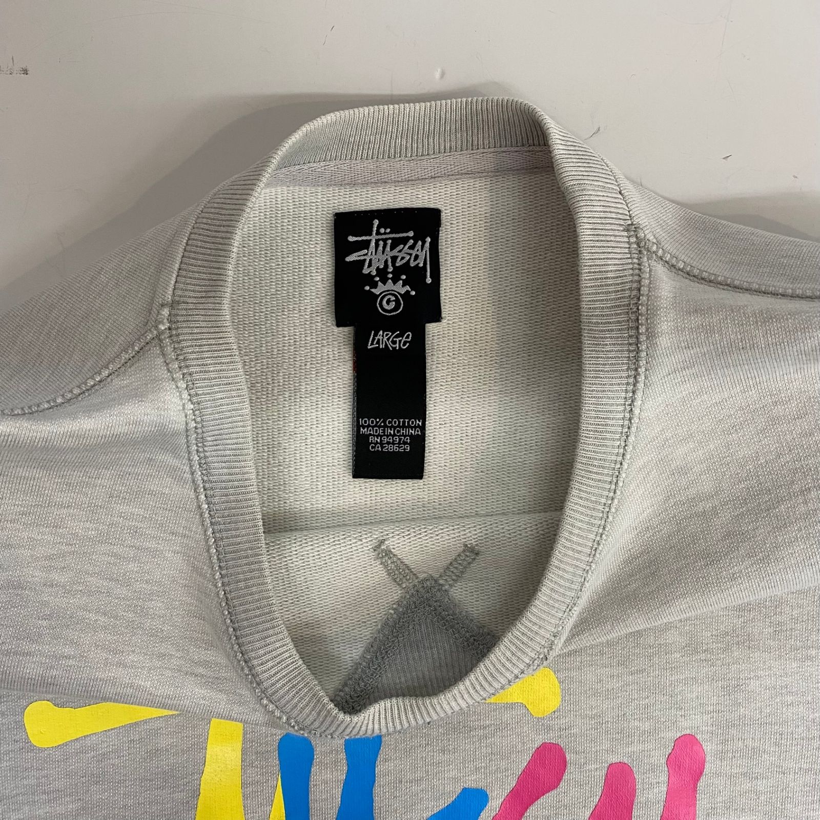 ステューシー STUSSY ショーンフォント カラフルプリント スウェット 
