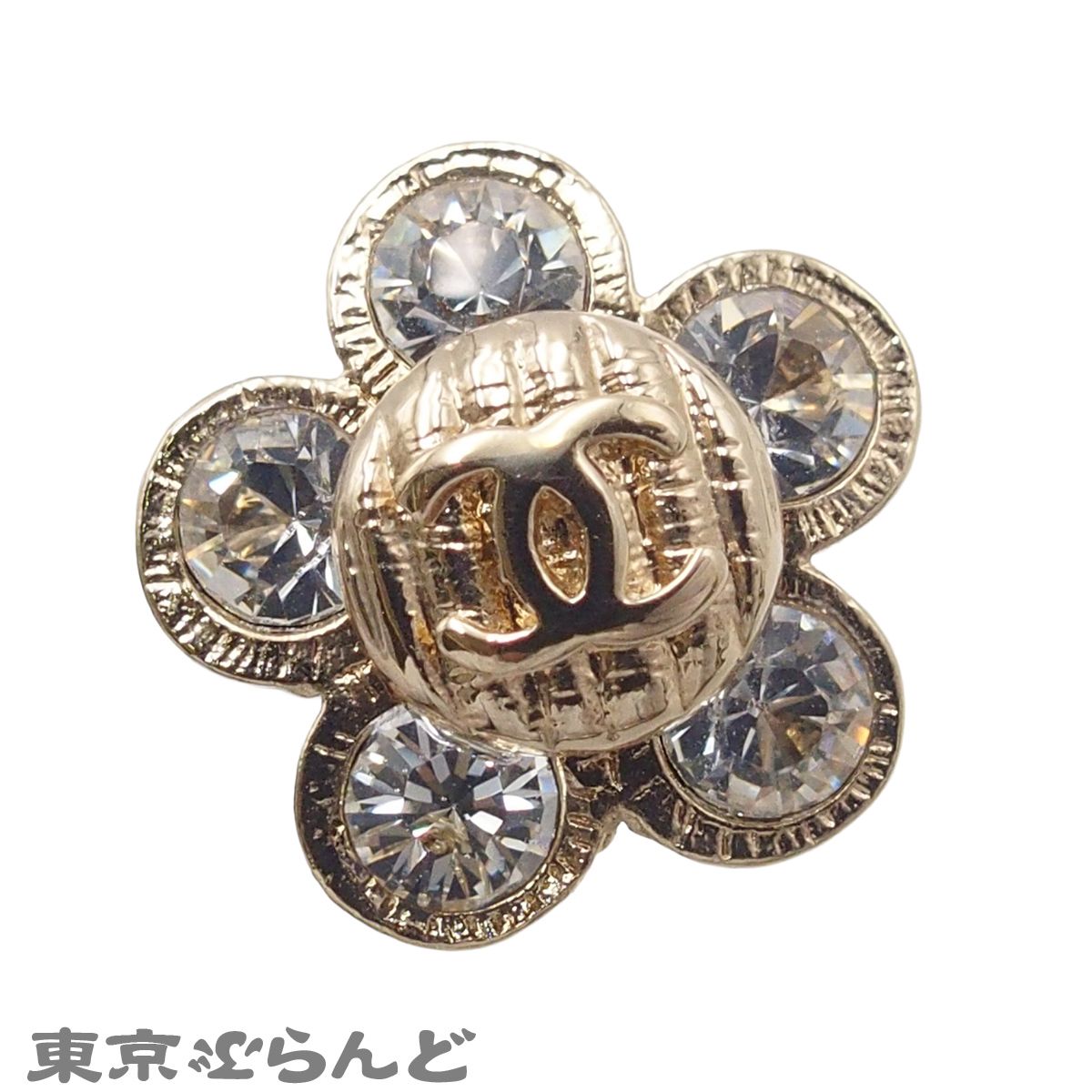 シャネル CHANEL ピアス フラワーモチーフ ココマーク ゴールド メタル