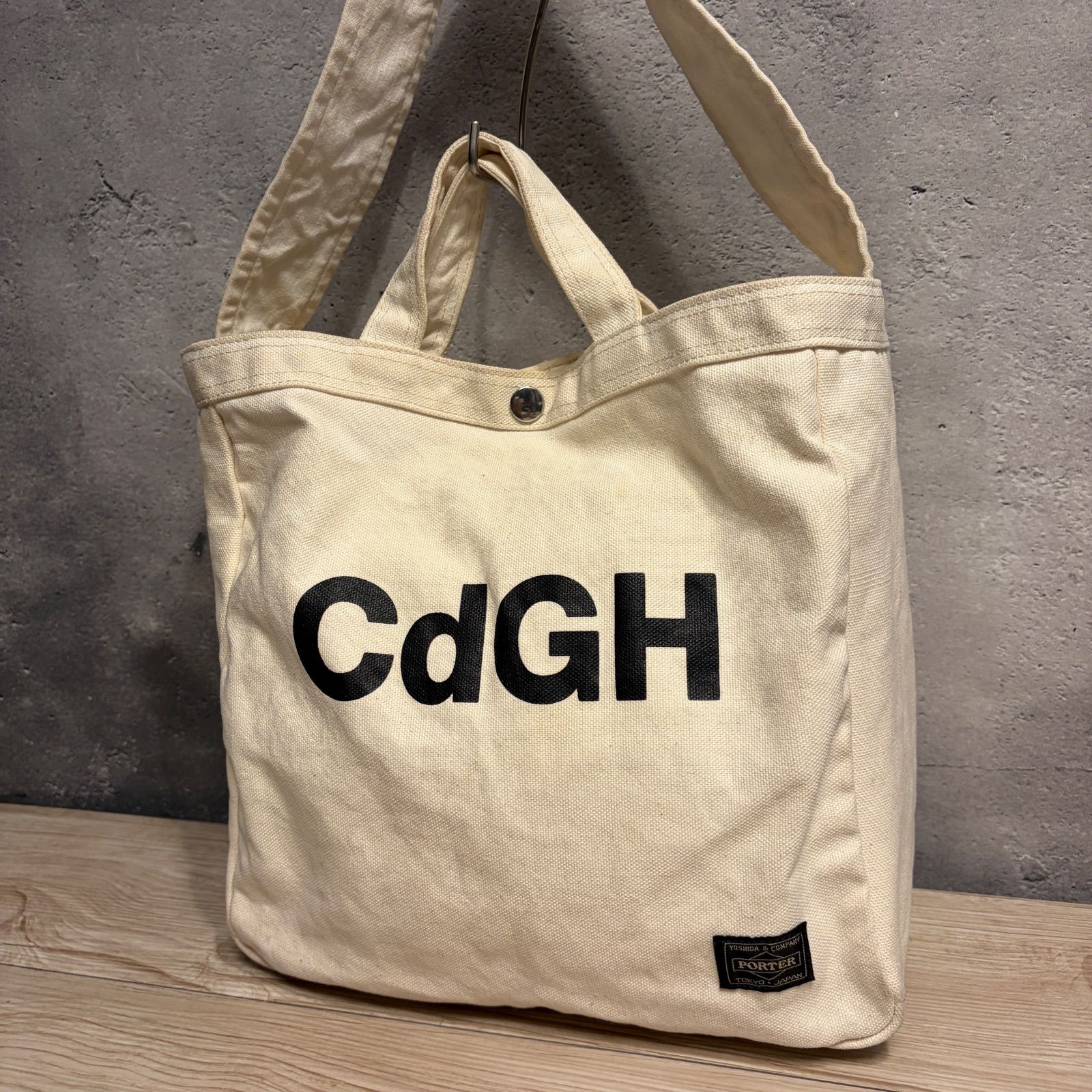 【未使用級】コム デ ギャルソン・オム×ポーター2WAY キャンバストートバッグ COMME des GARCONS HOMME × PORTER トートバッグ 2WAY