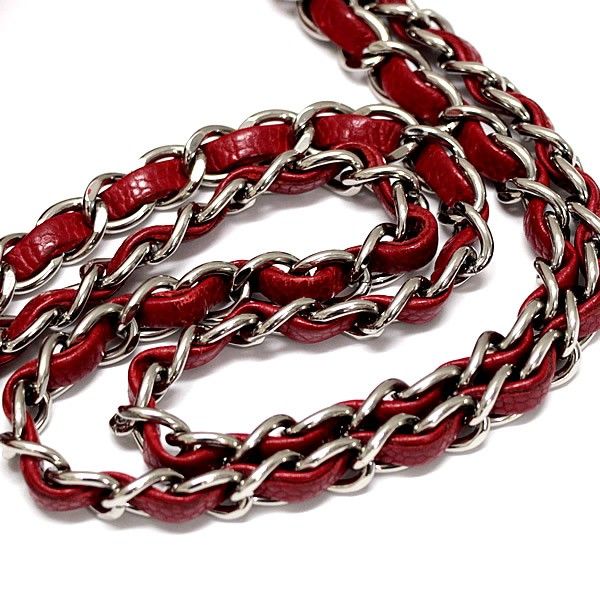 シャネル CHANEL マトラッセ25 Wフラップ チェーンショルダーバッグ キャビア 赤 S金具 16番台 【72409】 シャネル CHANEL マトラッセ25 Wフラップ チェーンショルダーバッグ