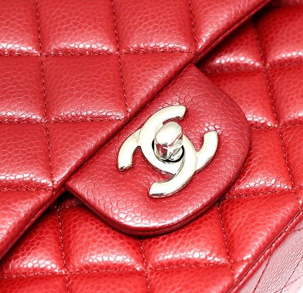 シャネル CHANEL マトラッセ25 Wフラップ チェーンショルダーバッグ キャビア 赤 S金具 16番台 【72409】 シャネル CHANEL マトラッセ25 Wフラップ チェーンショルダーバッグ