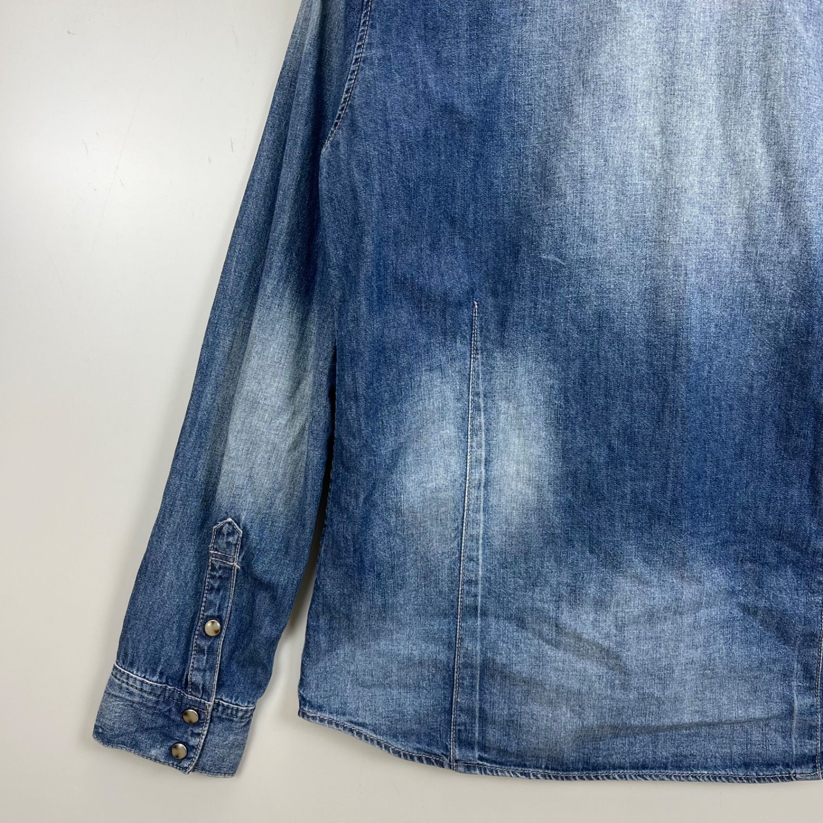 FUGA y2k archive denim western shirts 46 フーガ デニムウエスタン
