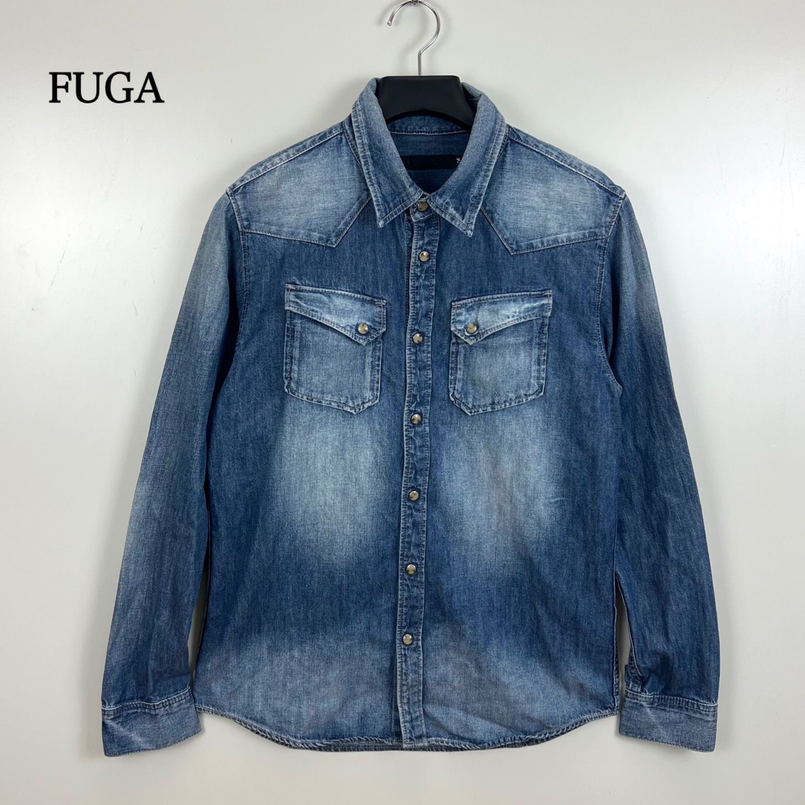 FUGA y2k archive denim western shirts 46 フーガ デニムウエスタン
