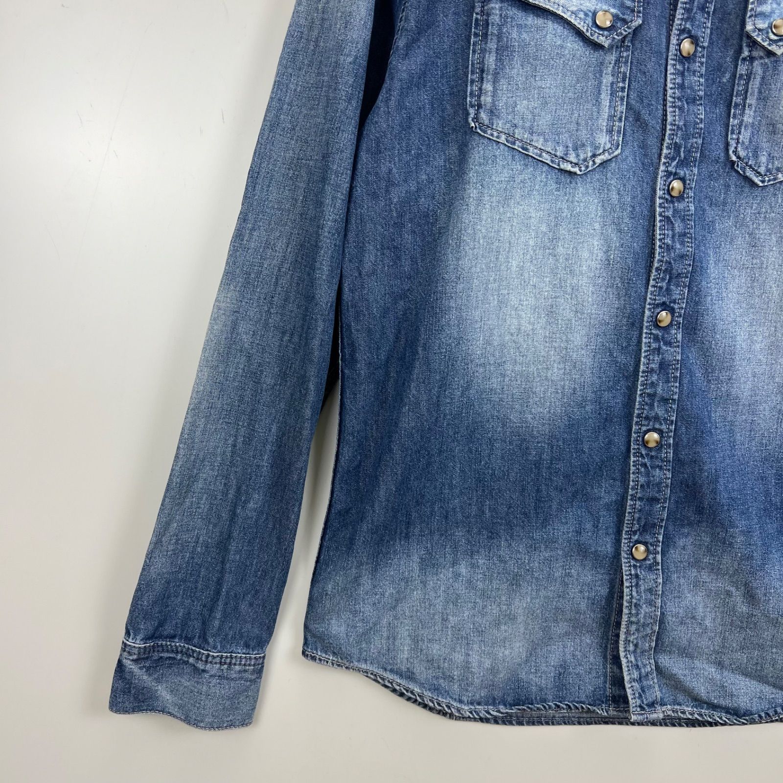 FUGA y2k archive denim western shirts 46 フーガ デニムウエスタン