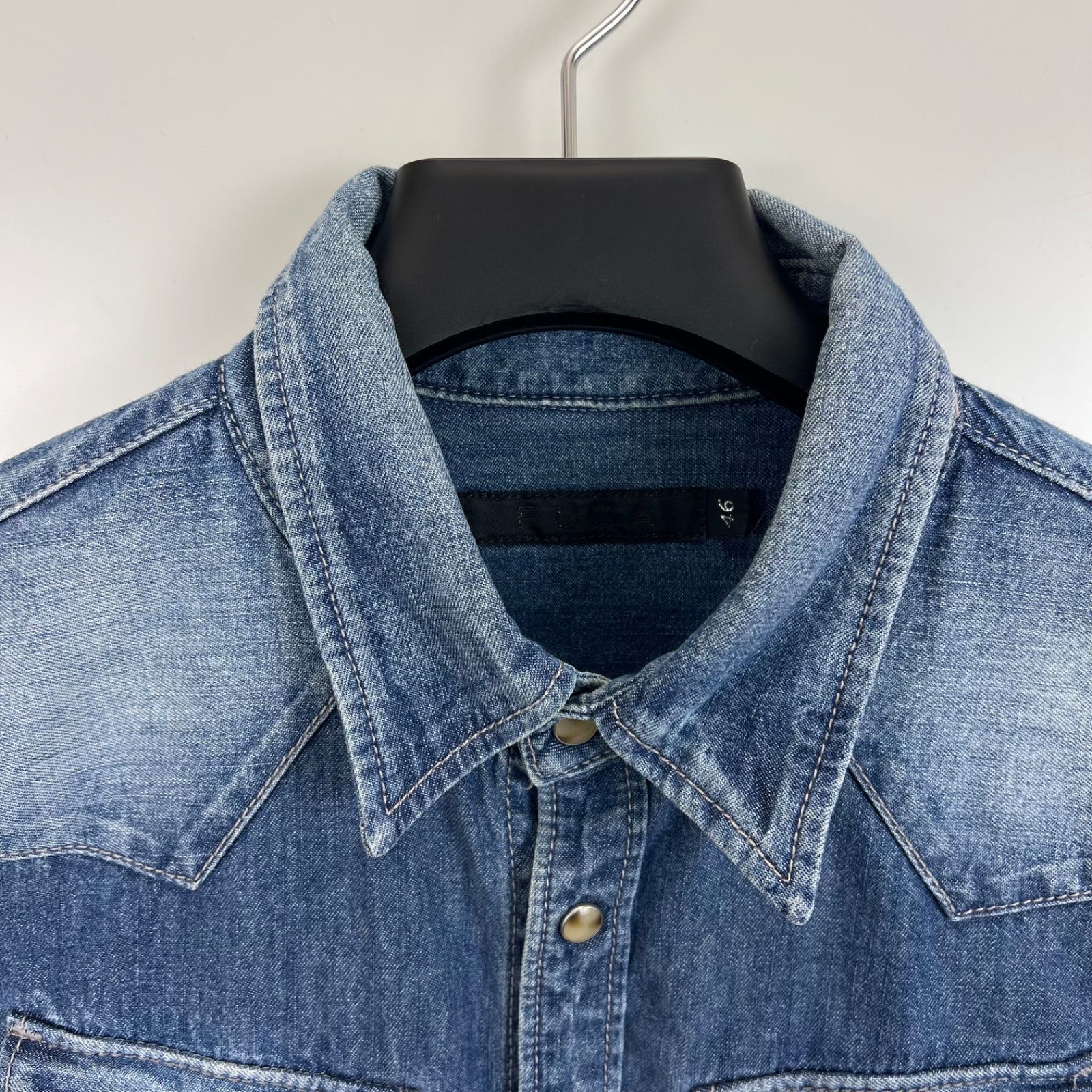 FUGA y2k archive denim western shirts 46 フーガ デニムウエスタン